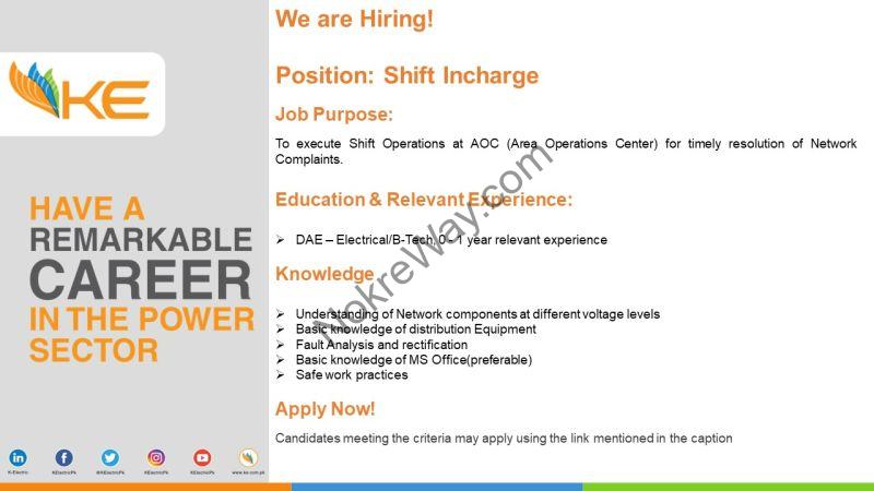 Latest Jobs in K Electric Karachi official advertisement